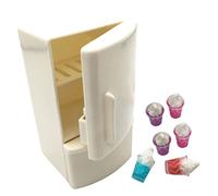 ibasenice 1ensemble Réfrigérateur De Jouet Plastique pour Maison De Poupées Accessoire De Cuisine Miniature pour Décorer Et Éduquer