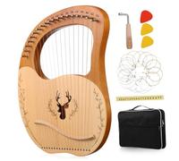 ibasenice 1ensemble Set De Lyre Harpe Cordes Avec Sac De Transport Et ccordage Instrument Musical Pour Débutants