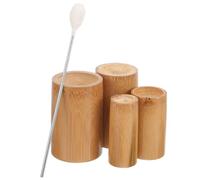 ibasenice 1ensemble Set de Ventouses de Massage Bambou Réutilisables pour Thérapie Chinoise Outils de Cupping Corporel Kit Complet Professionnel Bambou Naturel Résistant et Sûr Adapté