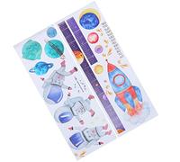ibasenice 1ensemble Stickers Muraux Amovibles Astronaute Toise Décorative Pour Mesurez La Salon Autocollant Pratique Et