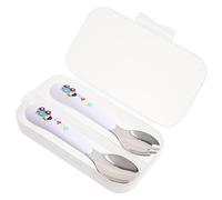 ibasenice 1ensemble Ustensiles De Dîner Inoxydable Pour Couverts Apprentissage Ergonomiques Avec Design Antidérapant Et Ouverture Arrondie