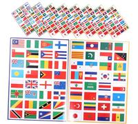 ibasenice 2 Ensembles Autocollants De Drapeaux Nationaux Auto Adhésifs Lot De Autocollants Pour Visage Pour Événements Et Décorations Festives 10 Feuilles*2