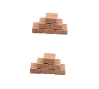 ibasenice 2 Ensembles Bloc De Cire Bloc De Combustion De Camping Bloc De Combustion Extérieur Bloc De Support De Combustion Fibre De Bois Marron Et Allume-Feu 50 pièces * 2
