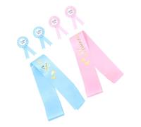 ibasenice 2 Ensembles Ceinture De Maternité Ensemble Bébé Ceinture Maman À Être Ceinture Pour Bébé Bébé Ceinture Pour Maman Bébé Badge Décoration Bébé Badge Pin Pour Papa Satin