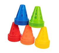 ibasenice 2 Ensembles Cônes De Pratique pour Roller De Obstacles Plastique pour Entraînement Bleu Vert Orange 25 Pièces * 2