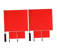 ibasenice 2 Ensembles Drapeaux De Signalisation Pour Arbitre De Inox Rouge Outil Parfait Pour Matchs De Football Extérieur Drapeaux De Haute Visibilité Pour Utilisation Durable 3 Pièces * 2