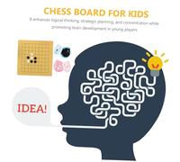 ibasenice 2 Ensembles Jeux de Weiqi pour Garçon Fille avec Plateau Bois et Plastique Jeu Chinois Interactif Éducatif pour Débutants pour Maison