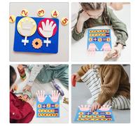 ibasenice 2 Ensembles Jeux Éducatifs Feutre pour Garçon Fille Apprentissage Calculs Addition et Soustraction Cognitif et Ludique pour Développement Mathématique des Tout-Petits