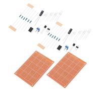 ibasenice 2 Ensembles Kit de Pratique de Soudage DIY pour Étudiants avec Composants Électroniques Variés Planche de Circuit Imprimé Réutilisable pour Apprentissage Manuel et Techniques de