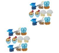 ibasenice 2 Ensembles Ornement Micro Paysage Décoration De Bureau De Salon Mini Ornement De Maison Décors Miniatures Décor De Style Méditerranéen Résine 10 Pièces * 2