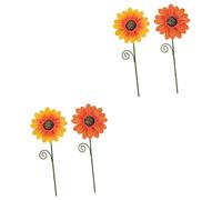ibasenice 2 Ensembles Piquets De Jardin Décorations Printanières pour Fleurs Ornements De Pelouse Jaune Et Orange pour Et 2 Pièces * 2