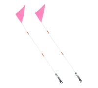 ibasenice 2 Ensembles Poteau de Drapeau de Vélo de Drapeaux de Sécurité pour Garçon Fille Accessoires de Cyclisme Colorés Décoration et Avertissement pour Vélo pour Petites Remorques et