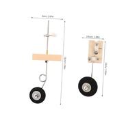 ibasenice 2 Ensembles Rc Plane Landing Wheels Lightweight Aircraft Undercarriage Gear Replacement for Fixed-Wing Models Shock-Absorbing Design Fit for Rc Airplane Repair Accessories