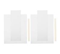ibasenice 2 Ensembles Tissu Blanc pour Chaise Pliante de Réalisateur, Toile de Remplacement Moyenne 52x16/48x38 Cm, Kit Portable pour Usage en Gaming et Intérieur