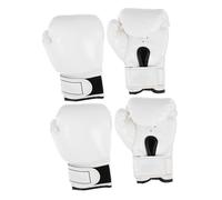 ibasenice 2 Paires De Boxe pour Enfants Thaïlandais pour Enfants Équipement De De Boxe Blanche Faux Cuir