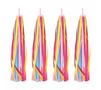 ibasenice 2 Paires Rubans Décoratifs en Polyester pour Guidon de Vélo et Trottinette, Accessoires Créatifs et Colorés, Présent pour Garçon et Filles Lors D'anniversaires ou Fêtes
