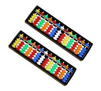 ibasenice 2 pièces Abacus Coloré pour Garçon Fille Outil Éducatif Mathématique Rangées pour Garçons et Filles Apprentissage Pratique pour Développement des Compétences Calcul