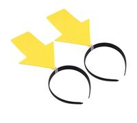 ibasenice 2 Pièces Accessoires drôles cas de styler de cheveux fabricant de petits pains grenouille mascarade hair charms cheveux drôles avec pointe de flèche bandeau de mode chiffon Yellow