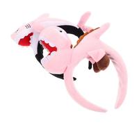 ibasenice 2 Pièces Animal Hair Hoop Set Soft Plush Shark Dinosaur Headbands For Party Cosplay And Zoo-themed Events Cute Cartoon Animal Hair Accessories For And Women
