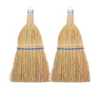 ibasenice 2 Pièces Balai à Paille Portable et Léger pour Nettoyage de Table en Paille Naturelle, Petit Balai à Main pour Bureau et Maison, Facile à Utiliser