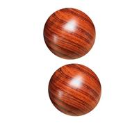 ibasenice 2 pièces Balles de Massage Bois Boules Santé pour Entraînement des Mains et Soulagement Stress avec Grain Aléatoire Acupoint Massager