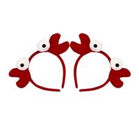 ibasenice 2 Pièces Bandeau en Coton Léger et Confortable Accessoire Cheveux Créatif et Mignon Crabe Rouge pour Halloween et Séances Photo pour Filles