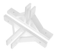 ibasenice 2 Pièces Base de Clôture Pratique en Bois Blanc pour Jardin et | Support pour Clôture de Jardin, Usage au Sol, Fournitures de Clôture, Petite Base, Style Blanc