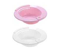 ibasenice 2 pièces Bassin de Lavage Gynécologique Portable pour Soins Post-partum Siège Ergonomique Confortable Matériau Sain et Rangement Mural Pratique