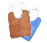 ibasenice 2 pièces Bavoir Adulte Imperméable pour Personnes Âgées Lot de Bavoirs de Repas Réutilisables Protection Vêtements pour Seniors Aide-soignant Facile à Laver