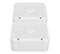 ibasenice 2 Pièces Boîtier de Gestion des Câbles de Caméra Dôme Boîte de Jonction pour Caméras Dôme Plastique Carré Blanc Étanche Rangement de Câbles pour Supports et Installations