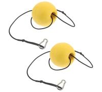 ibasenice 2 Pièces Bouée de Marquage pour Bateau en PVC Jaune avec Ancrage Stable et Non Absorbant, pour Activités Fluviales et Bateaux de Loisirs
