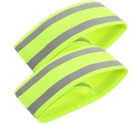 ibasenice 2 Pièces Bracelet Réfléchissant Réglable Haute Visibilité | Polyester Léger Vert Clair, Effet Élastique, Usage Chantier ou Zone Sombre, pour Femmes