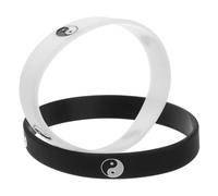 ibasenice 2 Pièces Bracelets Silicone Tai Chi pour Couples et Style Danse de Bijoux pour Hommes et Femmes
