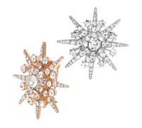 ibasenice 2 pièces Broche Femme Brillante Créative Épingle Décorative Simple et Polyvalente pour Mariage Fête et Usage Quotidien Résistante et Confortable