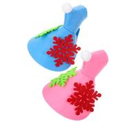 ibasenice 2 Pièces Cape de Noël pour Perroquet Feutre Manteau Hiver avec Motif Flocon pour Perruches et Calopsittes Vêtement Chaud et Léger pour Sorties Hivernales