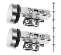 ibasenice 2 Pièces Charnière de Porte en Verre Cachée à Couverture Complète pour Armoire, Robuste et Silencieuse Amortisseur Hydraulique Réglable en Acier Crs