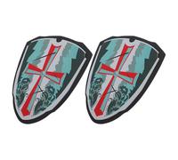 ibasenice 2 Pièces Children's EVA Shield Toy for Lightweight Medieval Knight Cosplay Accessory for Viking Pirate Party Favors and Halloween Dress Up