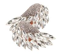 ibasenice 2 pièces Clip Chaussures Amovible avec Ailes Cristal Décoratives pour Talons Hauts Accessoires Brillants Alliage Zinc pour Mariages et Fêtes