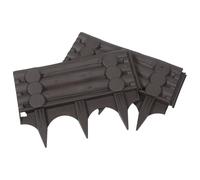 ibasenice 2 Pièces Clôture de Jardin Plastique avec Bordure Imitation Bois Barrière Polyvalente pour Jardin Potager Protection Animaux Décoration Extérieure Résistante Aux Intempéries