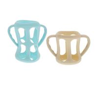 ibasenice 2 Pièces Couvercle De Biberon En Verre Décor Silicone pour Bébé Mam Bouteilles Nouveau-Né Porte-Biberon avec Poignée Remplacement