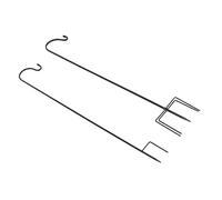 ibasenice 2 Pièces Crochets de Jardin Durable pour Lampions Supports de Terre Noir pour Éclairage Extérieur