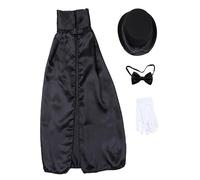 ibasenice 2 pièces Déguisement Magicien Garçon Fille Cape et Chapeau Unisexe Costume de Mage pour Fête Anniversaire Halloween Jeux de Rôle