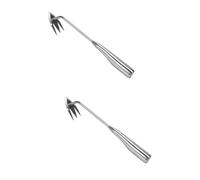 ibasenice 2 Pièces désherbeur Jardin Main Durable à Nouveau désherbeur à Main Jardin Outil désherbage Outil dissolvant d'herbe Acier Inoxydable