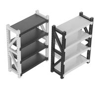 ibasenice 2 Pièces Dollhouse Display Rack Miniature Furniture Plastic Storage Shelf for Micro Scene Organization