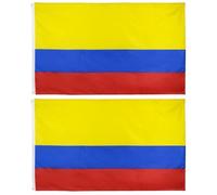 ibasenice 2 Pièces Drapeau Colombien Pliable Décoration Patriotique pour Maison Jardin Bateau et Événements Sports