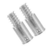 ibasenice 2 pièces Embout Fileté Métallique de Remplacement pour Manche de Balai et Rallonge Connecteur Américain Acier Inoxydable Installation Facile pour Balais Mops et Brosse