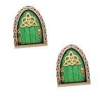 ibasenice 2 Pièces en Bois Conte De Fées Porte Décoration Jardin Décor Miniature Arbre Ornements Fée Porte Décoration Mini Porte Décoration Jardin Porte Décoration Jardin Fée Porte