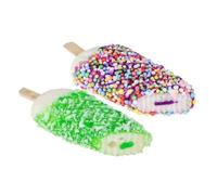 ibasenice 2 pièces Fausse Glace Réaliste Modèle Popsicle Artificiel sans Aimant Décoration Imitation Crème Glacée pour Affichage Alimentaire Éducatif et Accessoire Photo