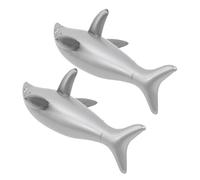 ibasenice 2 Pièces Gonflable Requin Flotteur de Piscine Décoration de Fête Accessoire pour Événements et Inflatable Shark et Aux Fuites