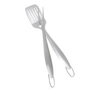 ibasenice 2 Pièces Kit Outils de Barbecue Acier Inoxydable Ensemble Pratique pour Grillades Extérieur Incluant Une Fourche Spatule Parfait pour